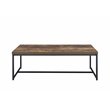 ACME Bob Rectangular Wooden Coffee Table in Weathered Oak and Black