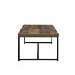 ACME Bob Rectangular Wooden Coffee Table in Weathered Oak and Black