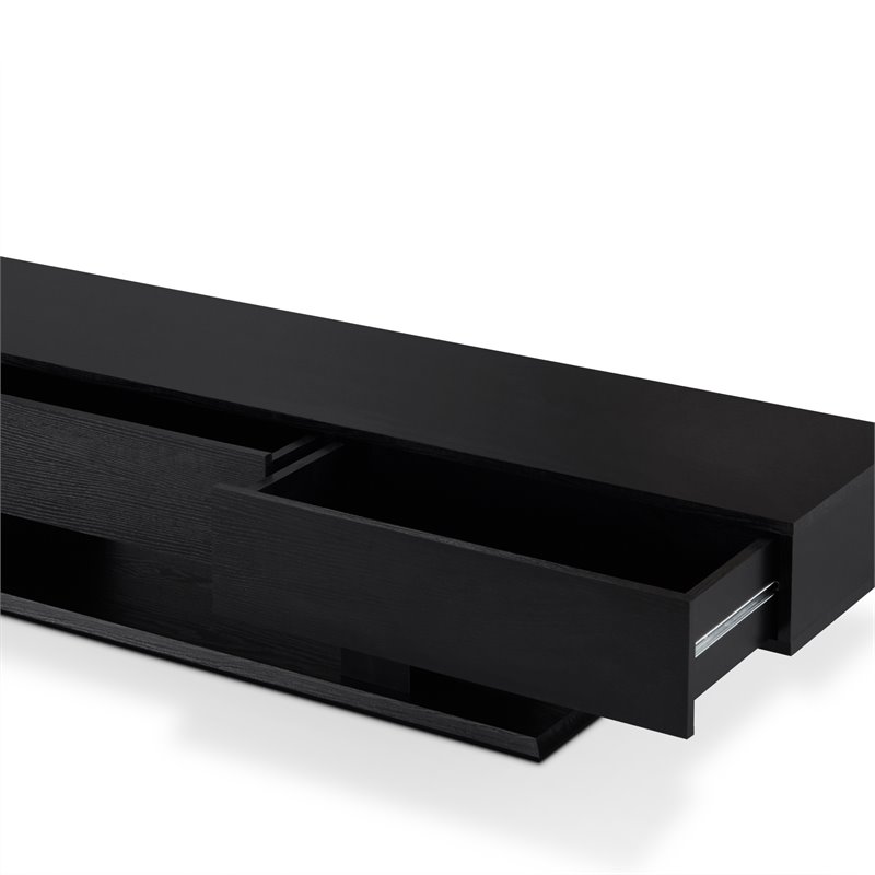 ACME Follian Wooden Double Pedestal Base TV Stand in Black