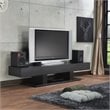 ACME Follian Wooden Double Pedestal Base TV Stand in Black