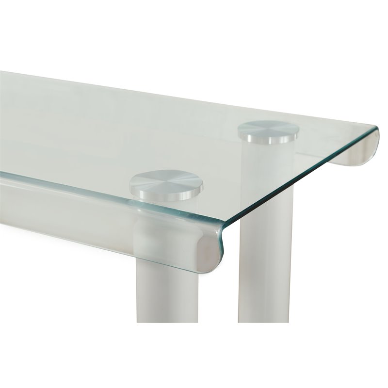 Acme Gordias Gl Top Coffee Table In Clear And White Acme Gordias Gl Top Coffee Table In Clear And White