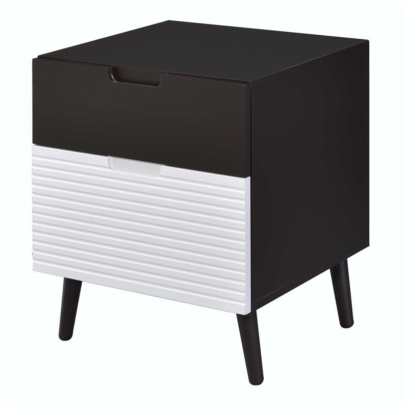 Acme Daysi Nightstand In 2 Tone Espresso And White 84622