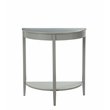 ACME Justino Wooden Console Table with Bottom Shelf in Gray