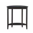 ACME Elcee Half Moon 1-Drawer Wooden Console Table with Bottom Shelf in Black