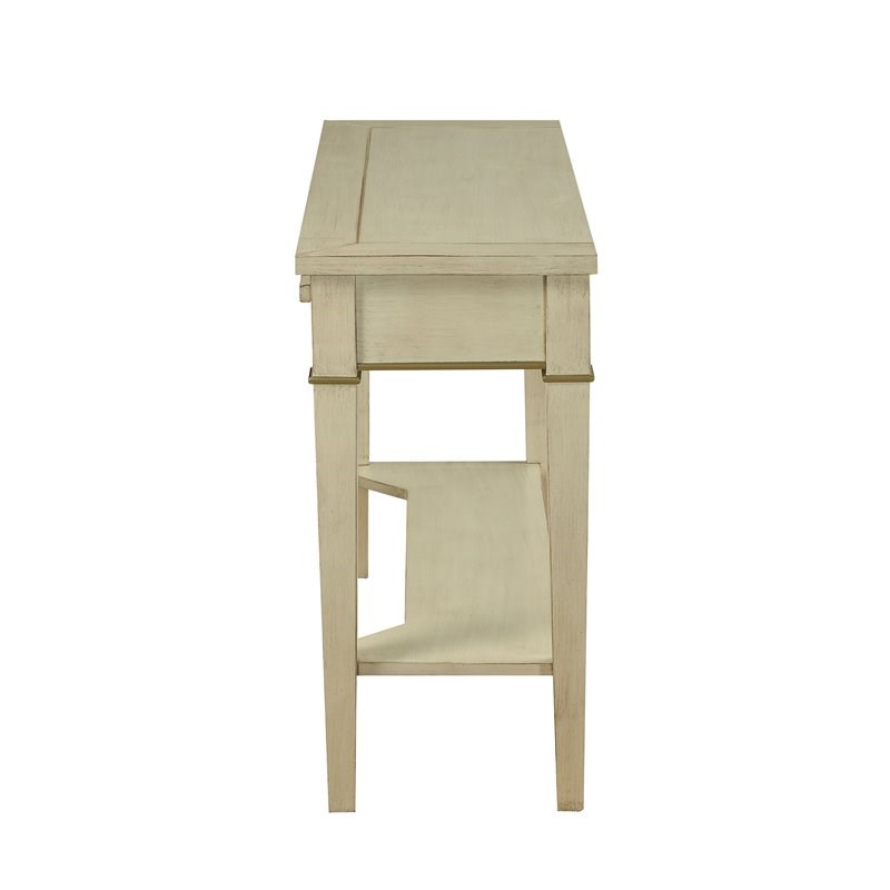 ACME Siskou 1-Drawer WoodenConsole Table in Antique White