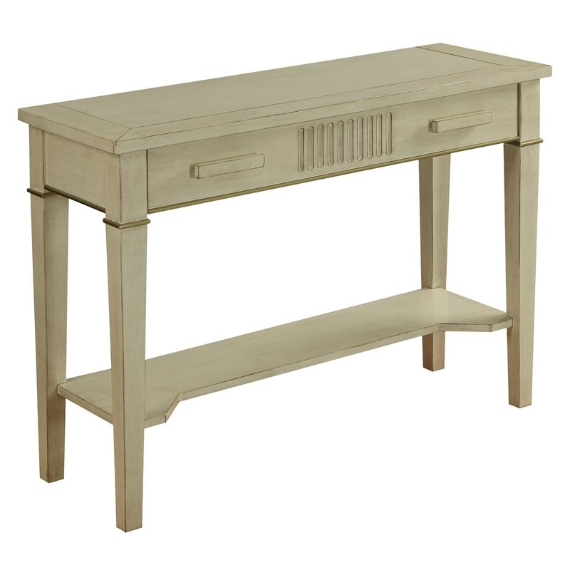 ACME Siskou 1-Drawer WoodenConsole Table in Antique White