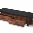 ACME Elling 2-Drawer Wooden TV Stand in Walnut and Black