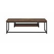 ACME Bob Rectangular Wooden TV Stand with Shelf in Weathered Oak and Black