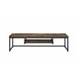 ACME Bob Wooden TV Stand with Underneath Shelf in Weathered Oak and Black