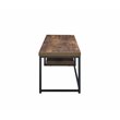 ACME Bob Wooden TV Stand with Underneath Shelf in Weathered Oak and Black