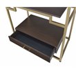 ACME Yumia Wooden Tiers Etagere Bookshelf in Gold and Clear Glass