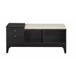 ACME Boyet 1-Drawer Wooden Bench with 2 Compartments in Black