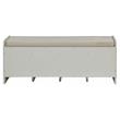 ACME Berci Wooden Upholstered Bench with Removable Cushion in Beige and White