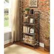 ACME Itzel 4 Wooden Tiers Rectangular Bookshelf in Antique Oak and Sandy Gray