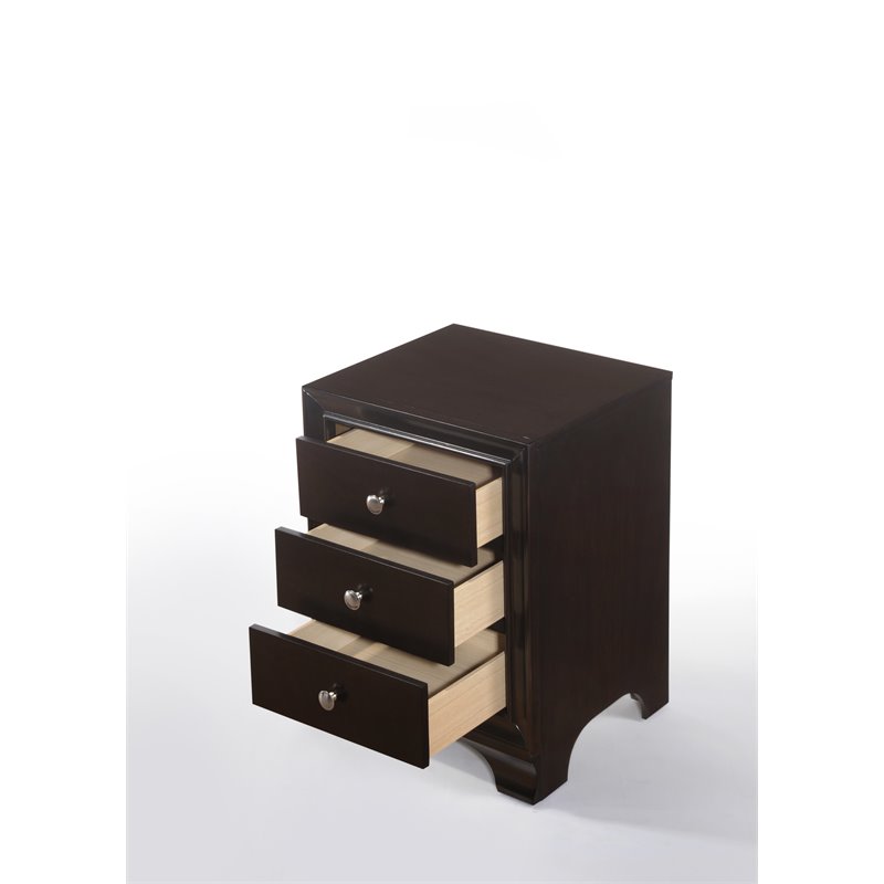 Acme Blaise 3 Drawer Nightstand In Espresso 97506