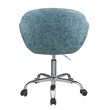 ACME Furniture Giolla Upholstered Faux Leather Office Chair in Peacock Blue
