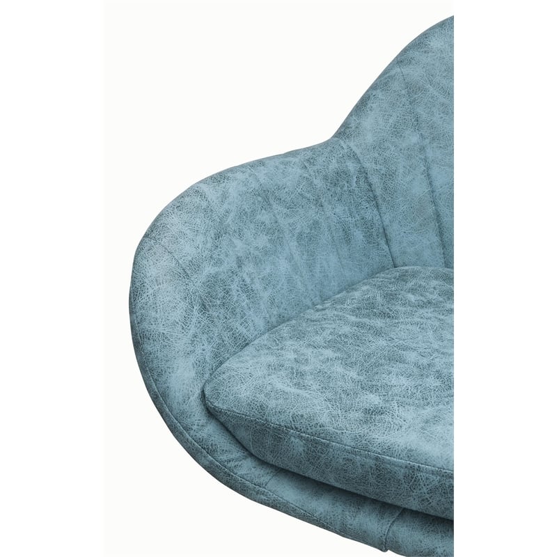 ACME Furniture Giolla Upholstered Faux Leather Office Chair in Peacock Blue