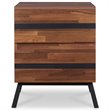 ACME Karine 2 Drawer Wooden End Table in Walnut and Sandy Black