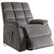 ACME Ipompea Velvet Tufted Recliner in Gray