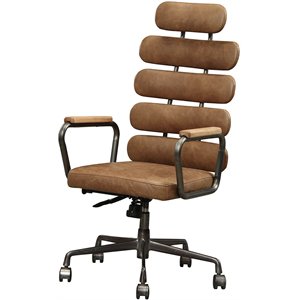 acme calan leather high back adjustable swivel office chair