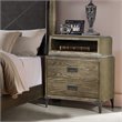 ACME Athouman 2 Drawer Wooden Nightstand with Compartment in Weathered Oak