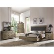 ACME Athouman 2 Drawer Wooden Nightstand with Compartment in Weathered Oak