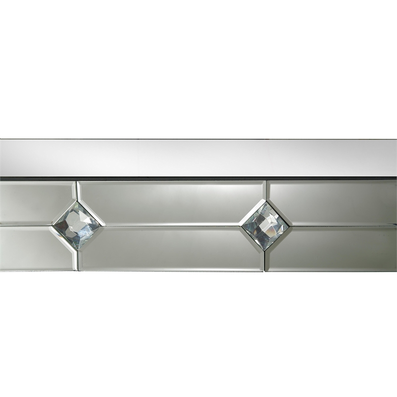 ACME Hessa Engineered Wood Console Table in Mirrored & Faux Rhinestone