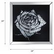 ACME Talisha Glass Square Wall Art in Mirrored and Faux Crystal Rose