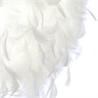 ACME Theodosia Feather Table Lamp with Metal Base in White and Nickel