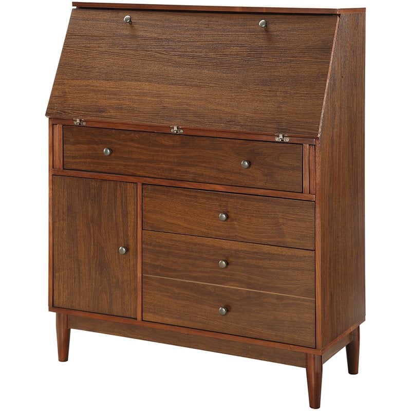 Acme Wyanie Secretary Desk In Walnut 92316 Acme Wyanie Secretary Desk In Walnut