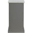 ACME Swart Wooden Rectangular 3-Drawer Cabinet with Marble Top in White and Gray