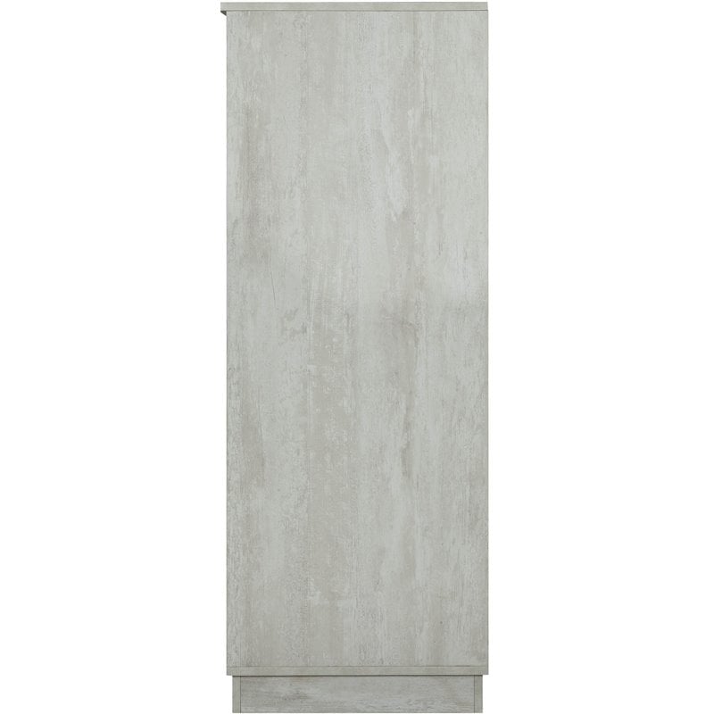 ACME Wiesta Engineered Wood  Wine Cabinet with Drawer in Antique White