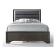 ACME Carine II Wooden Upholstered King Panel Bed in Gray