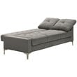 ACME Dorian Linen Fabric Tufted Adjustable Sleeper Sofa in Gray