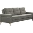 ACME Dorian Linen Fabric Tufted Adjustable Sleeper Sofa in Gray