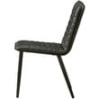 ACME Hosmer Leather Dining Side Chair in Antique Black (Set of 2)