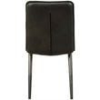 ACME Hosmer Leather Dining Side Chair in Antique Black (Set of 2)