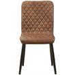ACME Millerton Leather Dining Side Chair in Chocolate (Set of 2)