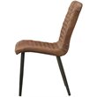 ACME Millerton Leather Dining Side Chair in Chocolate (Set of 2)