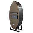 ACME Brancaster Wine Cooler Cabinet in Retro Brown and Aluminum