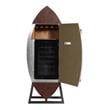 ACME Brancaster Wine Cooler Cabinet in Retro Brown and Aluminum