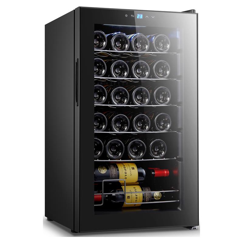 ACME Brancaster Wine Cooler Cabinet in Retro Brown and Aluminum