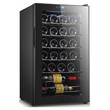 ACME Brancaster Wine Cooler Cabinet in Retro Brown and Aluminum