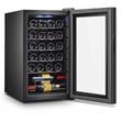 ACME Brancaster Wine Cooler Cabinet in Retro Brown and Aluminum