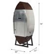 ACME Brancaster Wine Cooler Cabinet in Retro Brown and Aluminum