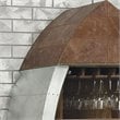 ACME Brancaster Wine Cooler Cabinet in Retro Brown and Aluminum