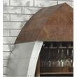 ACME Brancaster Wine Cooler Cabinet in Retro Brown and Aluminum