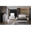 ACME Naima II Wood and Metal 2-Drawers Bedroom Nightstand in White