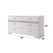 ACME Naima II 6 Drawer Wood Dresser in White