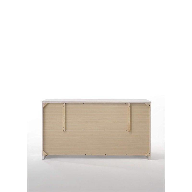 ACME Naima II 6 Drawer Wood Dresser in White